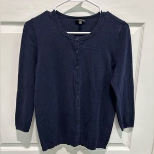 Talbots business casual cardigan. Size small. Navy.